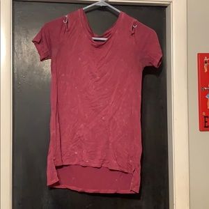 Pink off the shoulder